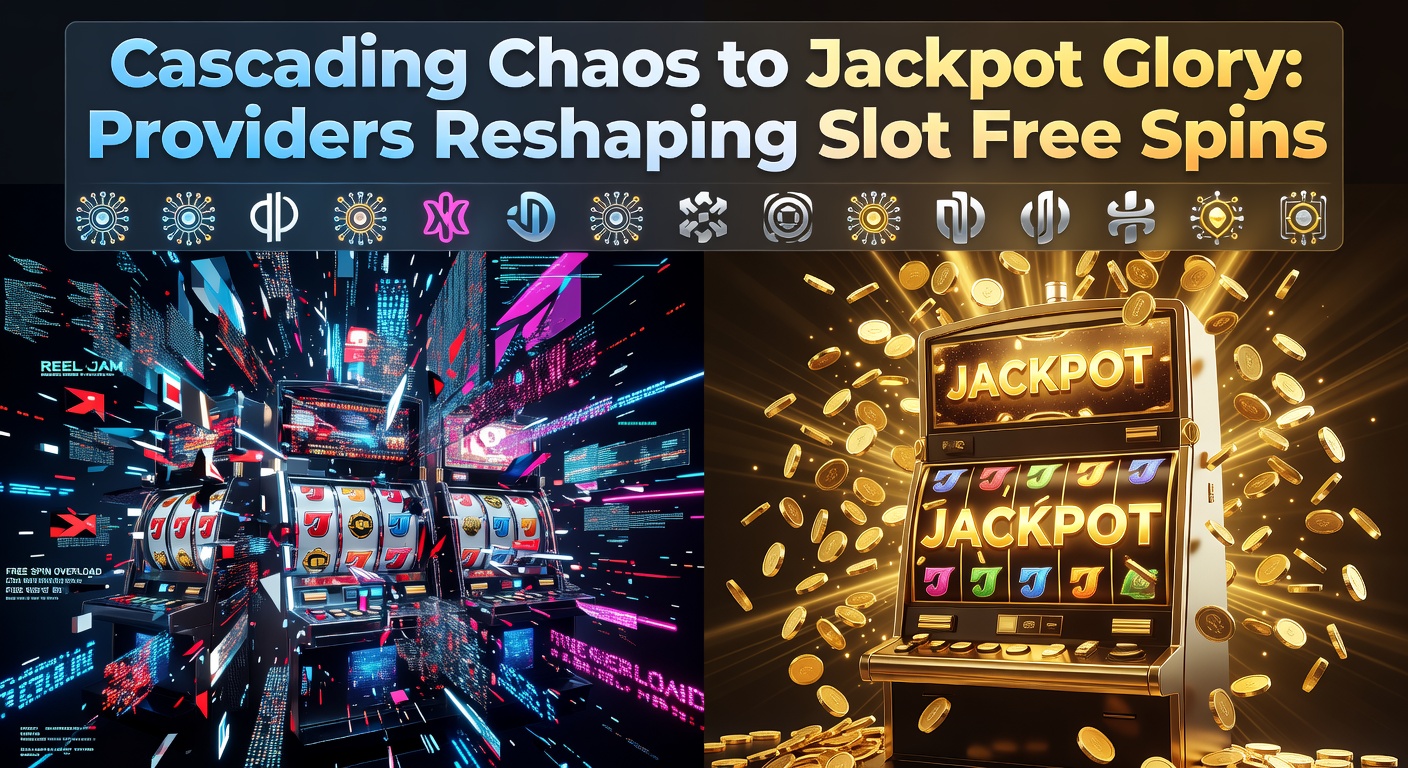 Dynamische Darstellung von kaskadierenden Symbolen in einem Slot mit Free-Spins-Feature und explodierenden Jackpots