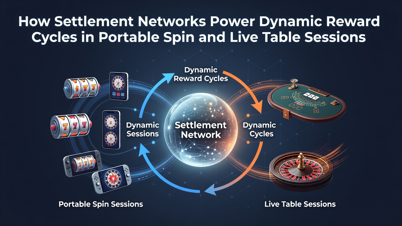 Darstellung von Settlement-Netzwerken und Belohnungszyklen in mobilen und Live-Casino-Formaten